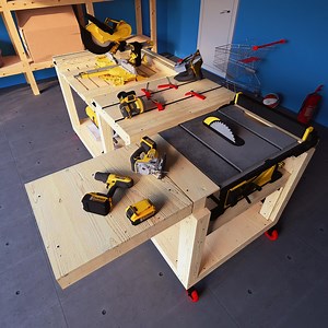Workbench Plan With Folding Side Supports, Step-by-step Assembly Instructions and 3D PDF Document Download - Etsy