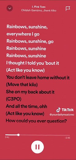 Pink Toes - Childish Gambino, Jhené Aiko (Sped Up)