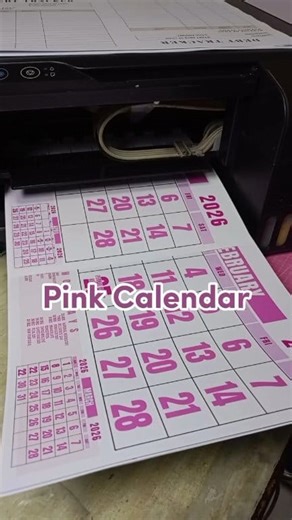 10K views · 45 reactions | Pink Calendar 勺#calendar #Calendar2026 #2026Calendar #epsonprinter #EpsonL3210 #GlossyPhotoPaper #pigmentink #laminatedwallcalendar | Shinichi's Craftprint | Facebook