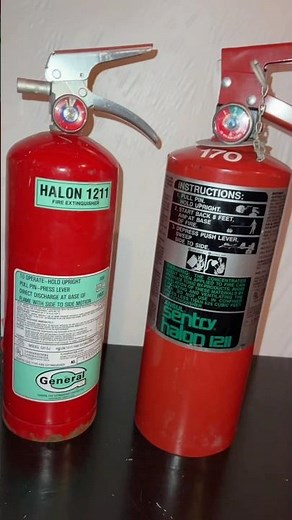 Two new Halon 1211 extinguishers added to the collection! 🧯✅ #fireextinguisher #enthusiast