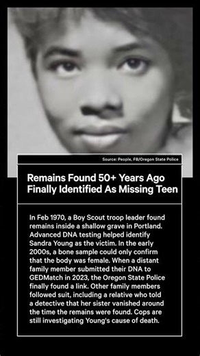 Remains Found Decades Ago Identified as Missing Oregon Teen