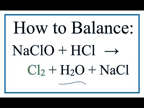 NaClO + HCl = Cl2 + H2O + NaCl (Bleach + Hydrochloric acid)