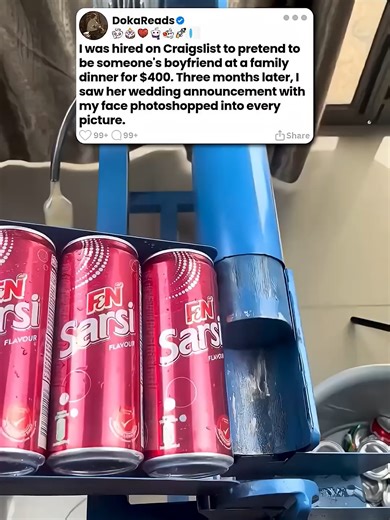 I was hired on Craigslist to pretend to be someone's boyfriend at a family dinner for $400. Three months later, I saw her wedding announcement with my face photoshopped into every nicture.