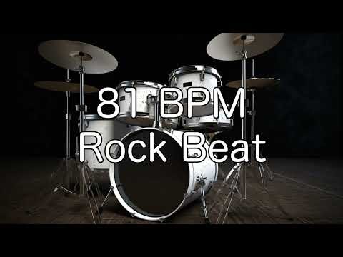 81 BPM Punchy Rock Drum Beat for Guitar, Bass and Instrumental Practise