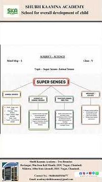Class 5 | Mind map 1 | Science | Super sense