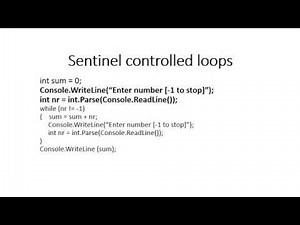 Sentinel controlled loops