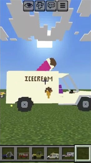 Minecraft Icecream Bus Mod #shorts #minecraft