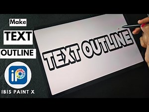 How to make Text OUTLINE in IBIS PAINT X | Beginners step by step IBISPAINT x tutorial