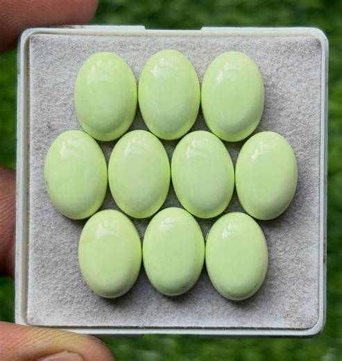 Natural Lemon Chrysoprase Cabochons, Oval Gemstones, 10x14mm (10 Piece Lot) - Etsy