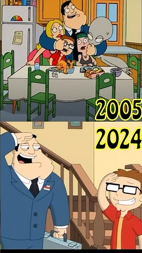 American dad 2005 vs 2024 #familyguy #funny #comedy #americandad#cartoon#usa#intro#2005#stevesmith