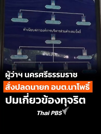 วันนี้ (3 ส.ค. 68) นายสมชาย ลีหล้าน้อย ผู้ว่าราชการจังหวัดนครศรีธรรมราช ลงนามคำสั่งให้ นายเฉลิมภพ พ้นจากตำแหน่ง นายก อบต.นาโพธิ์ อำเภอทุ่งสง หลังจงใจไม่ปฏิบัติตามระเบียบกฎหมาย ให้คนใกล้ชิดเข้ามารับเหมางานก่อสร้างปรับปรุงห้องทำงาน แล้วทำเอกสารการเบิกเงินย้อนหลังอันเป็นเท็จ #ThaiPBS #ข่าวไทยพีบีเอส #ข่าวที่คุณวางใจ #ข่าวTikTok