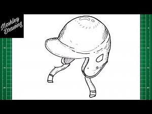 How to Draw a Baseball Helmet
