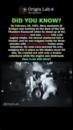 He Got Sucked Into a Jet Engine — And Walked Away #history #accident