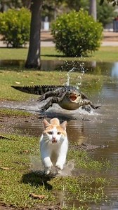 8.1M views · 145K reactions | From crocodile’s chase to eagle’s rescue.❤️ . . #cat #animallover #animalkindness #catlover | Partners For Transparency - شركاء من اجل الشفافية | Facebook