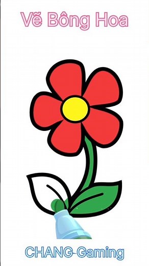 Vẽ Tô màu bông hoa đơn giản #drawing #coloring #flowers