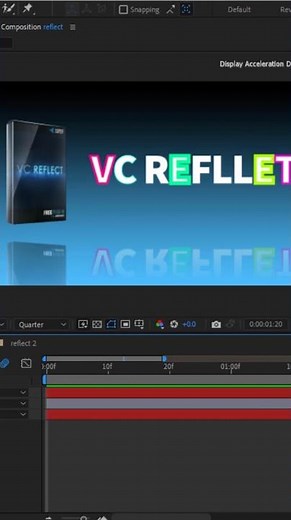 Flicker Text Effect + Free Reflect Plugin | After Effects #Shorts