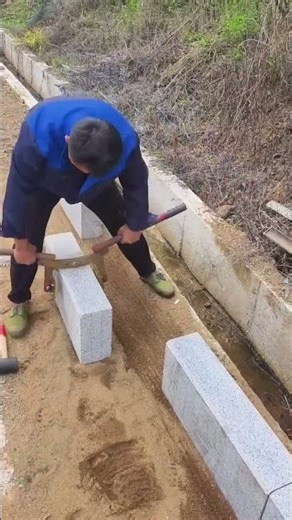 how to install sidewalk stones manually #shortvideo