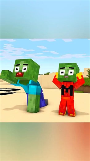 Monster School Zombie Father and His Son In Island Minecraft Animation #minecraft #shorts #gaming