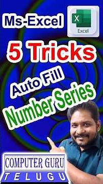 5 Excel Tricks to Fill Number Series Automatically | Excel Short