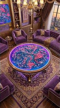 Stunning Shattered Glass Cosmic Resin Table ✨