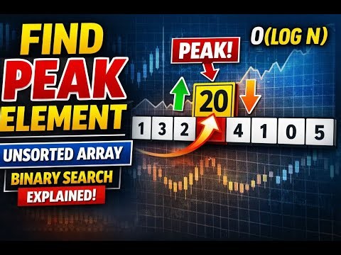 28. Find Peak Element in Unsorted Array | Binary Search Explained