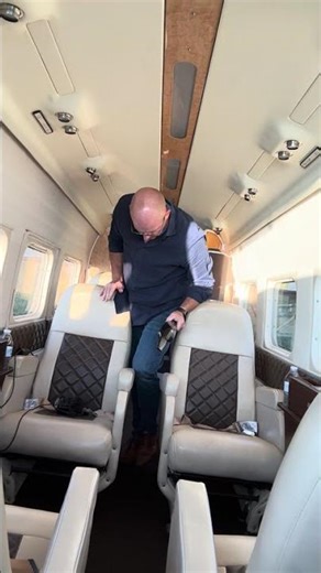 Getting the Beech 18 Cabin Ready for Our Next Flight 🧹✈️ #aviationlife #airplane #beech18