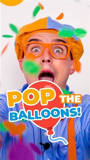 What Color Do Red & Yellow Make?! 🤔🎈 Pop Balloons with Blippi!