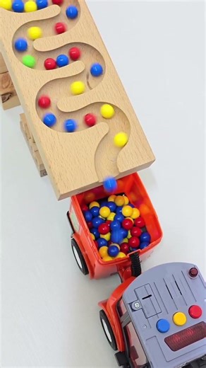 Satisfying Marble Run into Truck 🚚 トラックにビー玉が流れ込む瞬間が気持ちいい