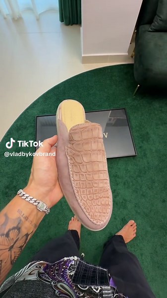 Cappuccino Nubuck Crocodile Mules - Stylish Footwear