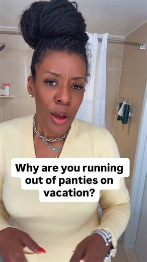Dr. ShantaQuilette Develle PhD. MBA. CFE, EA, CPLC on Instagram: "Vacation PSA for grown women: you packed shoes for every mood, outfits for every angle, but only three pairs of panties for a seven-day trip? Ma’am. Your vagina has personalities on vacation: brunch breezy, beach humid, airport stressed, late-night spicy, and peri-menopause said “surprise.” Clean underwear is not vanity; it’s health care. Fresh panties help prevent irritation, odors, yeast drama, and infections that can stress you