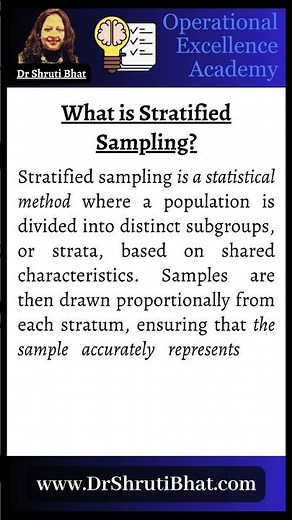 What is Stratified sampling?