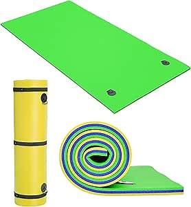 Lily Pad Floating Mat for Lake & Pool, 8 ft/9 ft/12 ft Extra Large Floating Water Mat, 3-Layer Tear-Resistant XPE Foam Suitable for Adults and Kids (Green, 8 x 4 ft)