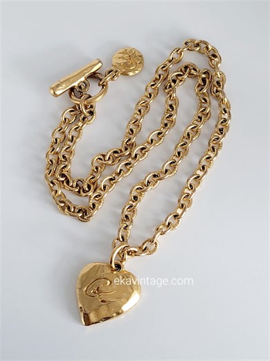Christian Lacroix - Vintage Heart Necklace - Etsy