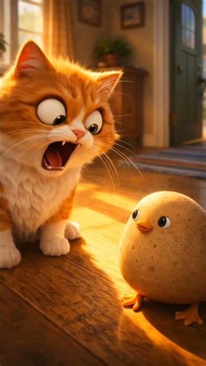 Grumpy Cat vs Strange Creature 😂 Unexpected Ending! 🐱✨ | Funny Animation #shorts