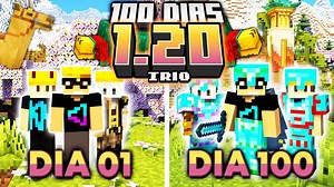 SOBREVIVI 100 DIAS NO MINECRAFT 1.20 EM TRIO - O FILME | Lokolow
