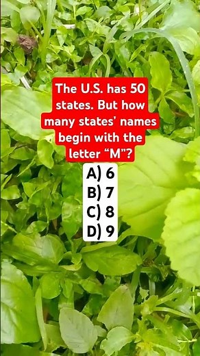The U.S. has 50 states. But how many states’ names begin with the letter “M”?