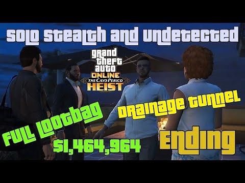 GTA Online Stealing the Madrazo Files Solo and Undetected! Cayo Perico Heist DLC Ending!