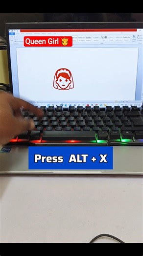 Queen Girl 🫅 Symbol in Ms Word Using Keyboard Shortcut Key #computertechnic #windows #shortcutkeys