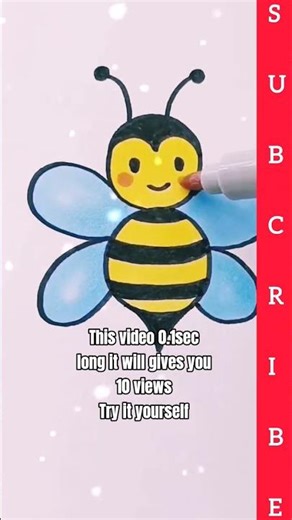 Easy Bee Drawing 🐝 | Cute Bee Sketch Step by Step