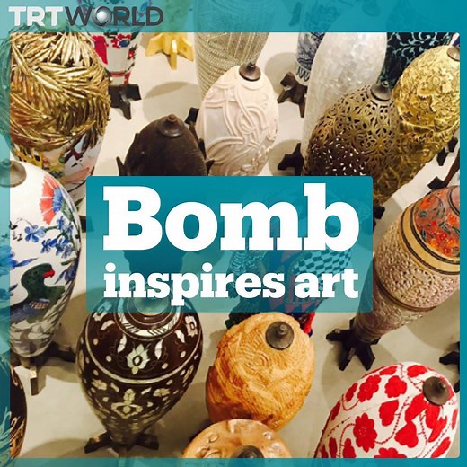 47K views · 881 reactions | "When the situation was hard in Lebanon and it was my birthday - the youth on the ground were my friends and they gave me an empty bomb as a birthday gift." Katya Traboulsi transformed a 'bomb' meant to wipe away a country's history into an artwork that portrays it. | TRT World | Facebook