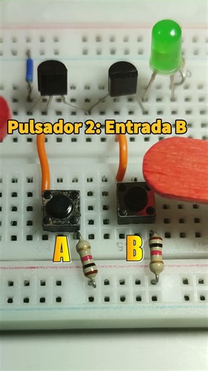 Why doesn't it turn on with just one button? 🤔 #electronics #transistor