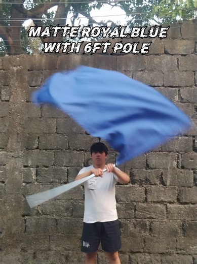 MATTE ROYAL BLUE WITH 6FT POLE #colorguardthingsonlineshop #colorguardflag #drumandlyre #colorguard #fyppppppppppppppppppppppp