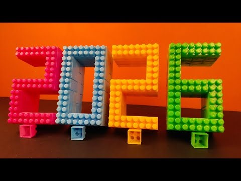 DIY 2025 ➜ 2026 Lego-Style Blocks Number Build | Happy New Year 2026 🎉 | Real Satisfying ASMR Sounds