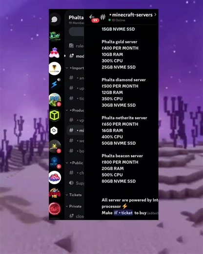 Out Hosting #shorts #shortsfeed #minecraft #minecrafthosting #gaming