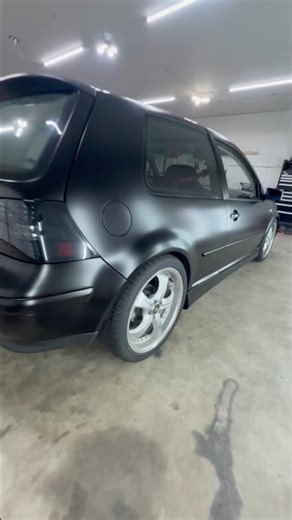 GTI Vinyl Wrap Matte Black #carculture #cars #gti #volkswagen #vw #fyp #automotive #vinylwrap