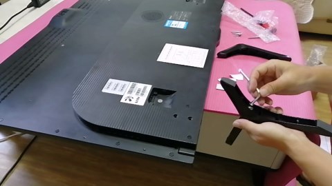 Universal TV Stand Legs, Table Top TV Stand Base Replacement Legs for Most 27 to 55 Inch LCD LED Samsung LG Sony VIZIO TCL KONKA TVs, with Cable Management, Hold up to 99lbs - Black…