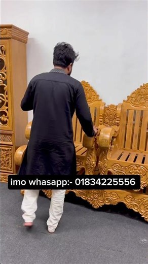 Solid Chittagong segun kather luxury design sofa set price in Bangladesh.