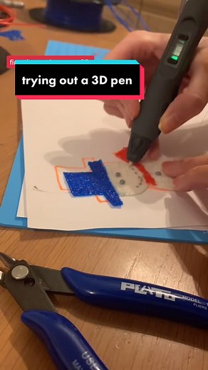 first time trying out a 3D pen #fail #3d #3dprint #3dprinting #fyp #foryoupage #foryou #fortheboys #smallbusiness #snowman #snowman #howbizarre #viral