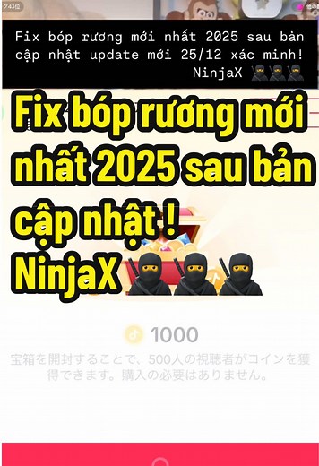Cách Fix Bóp Rương Mới Nhất 2025 Cho NinjaX