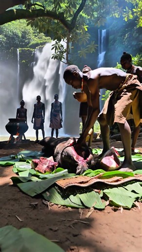 You’ve Never Seen Tribal Cooking Like This 🌊🔥 #africanculture #africantribe #ancestralfeast